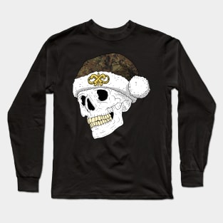 santa's skull with flecktarn camouflage. Long Sleeve T-Shirt